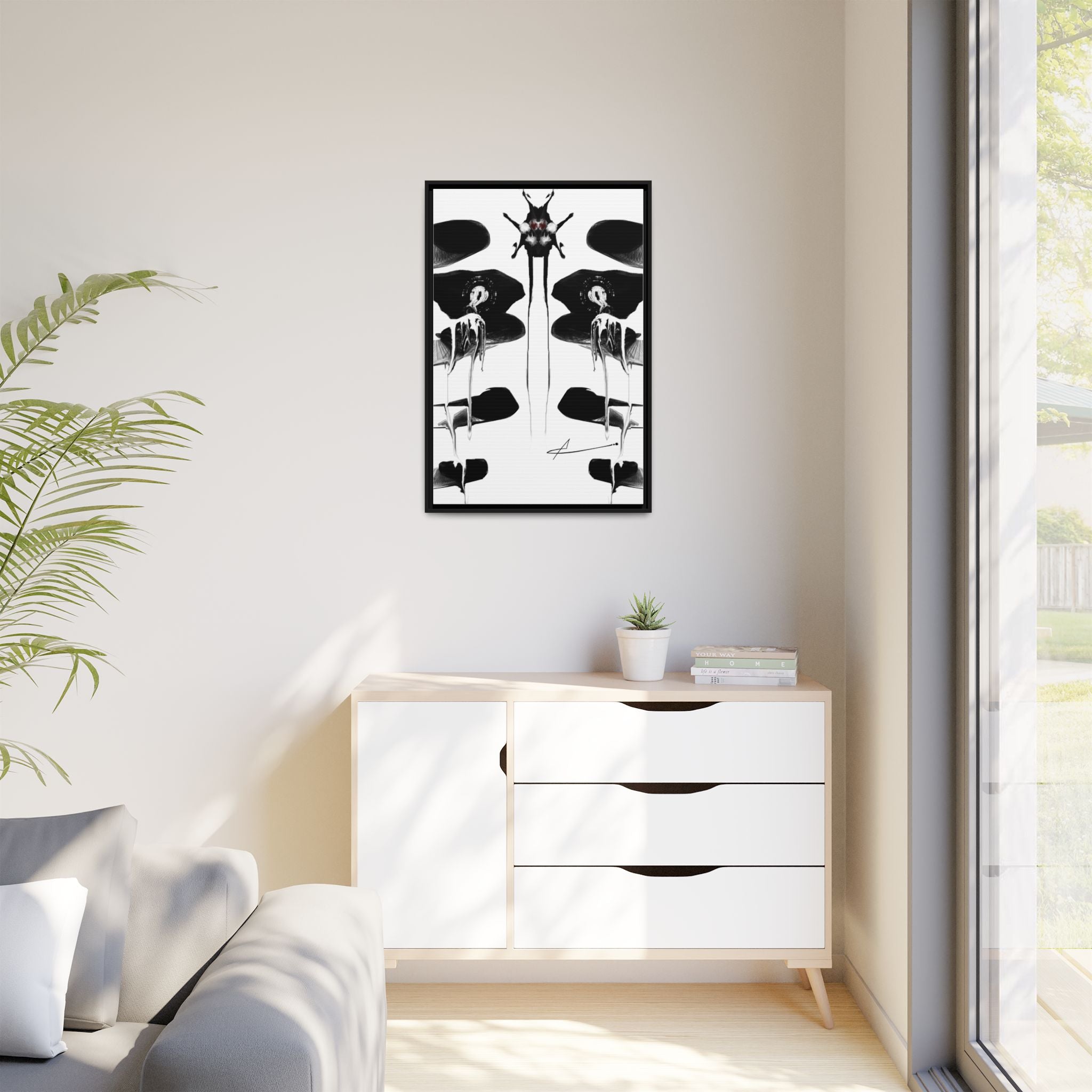 Modern Dark Abstract Canvas Wall Art | Drenching – AbstractsOfficial 24x36 (vertical)