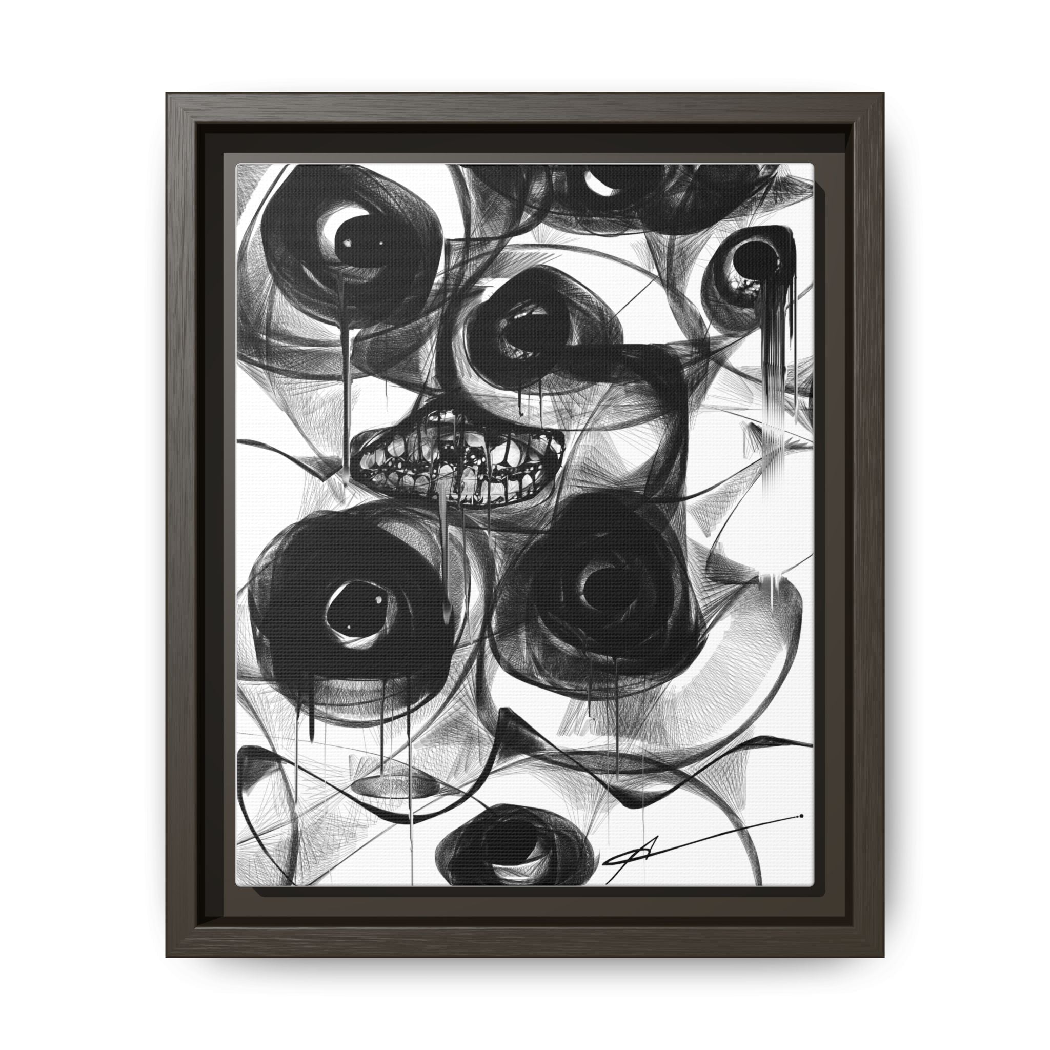 Modern Horror Abstract Canvas Wall Art | Watches – AbstractsOfficial 8 x 10 (Vertical)