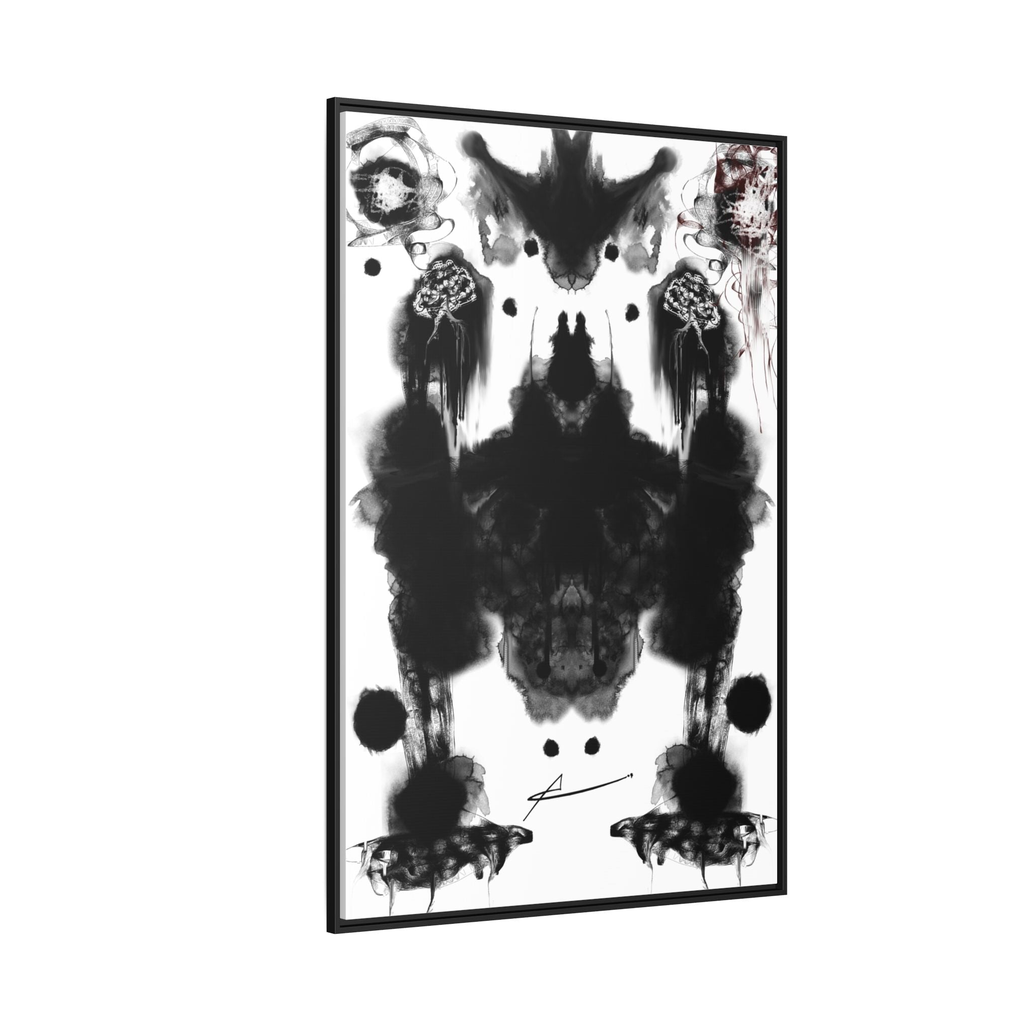 Rorschach-inspired Abstract Canvas Wall Art | In Front – AbstractsOfficial 40 x 60 (Vertical)