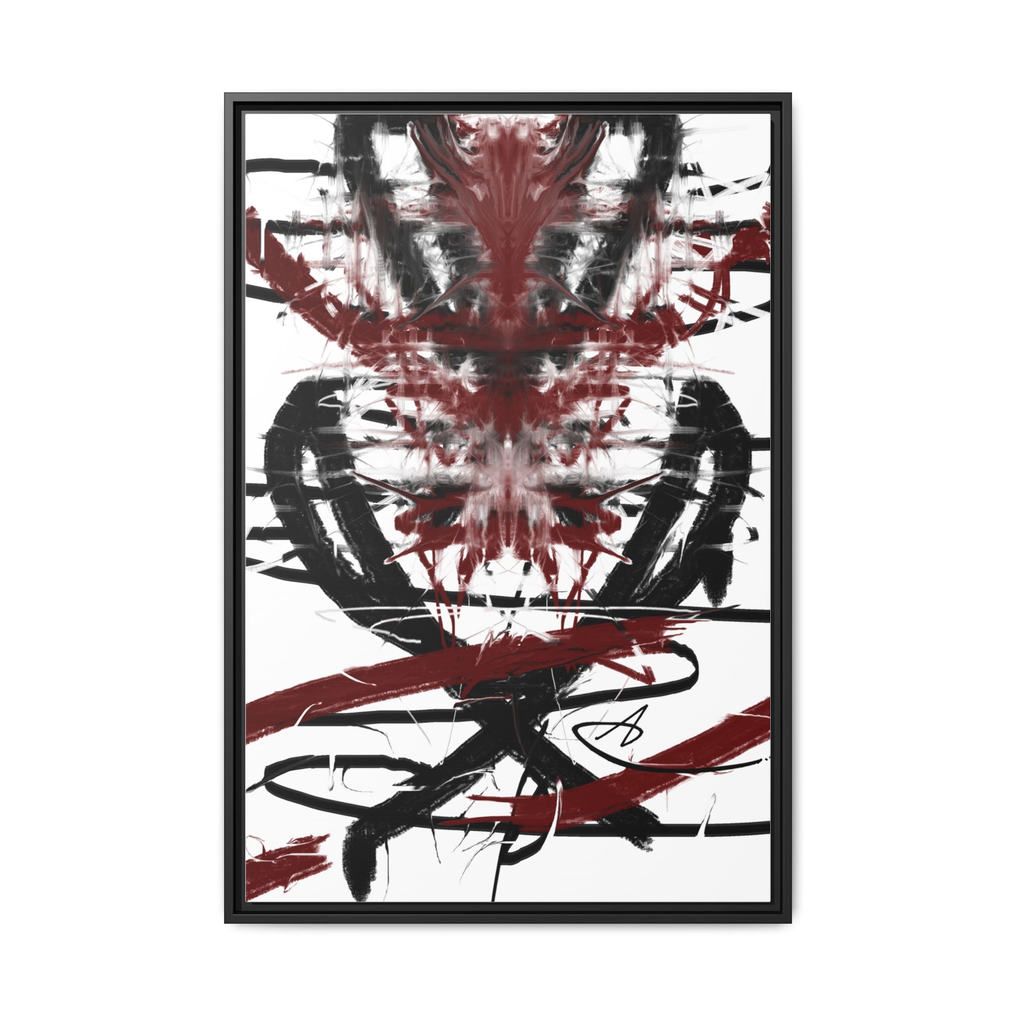 Modern Dark Abstract Canvas Wall Art | Ripped – AbstractsOfficial 24x36 (vertical)