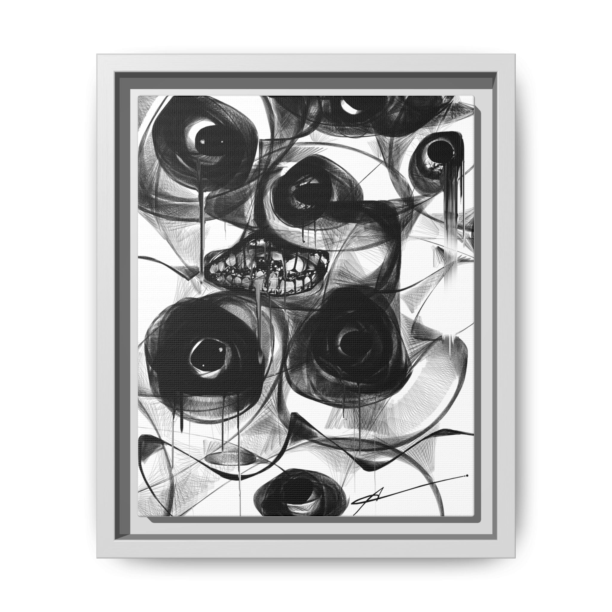 Modern Horror Abstract Canvas Wall Art | Watches – AbstractsOfficial 8 x 10 (Vertical)