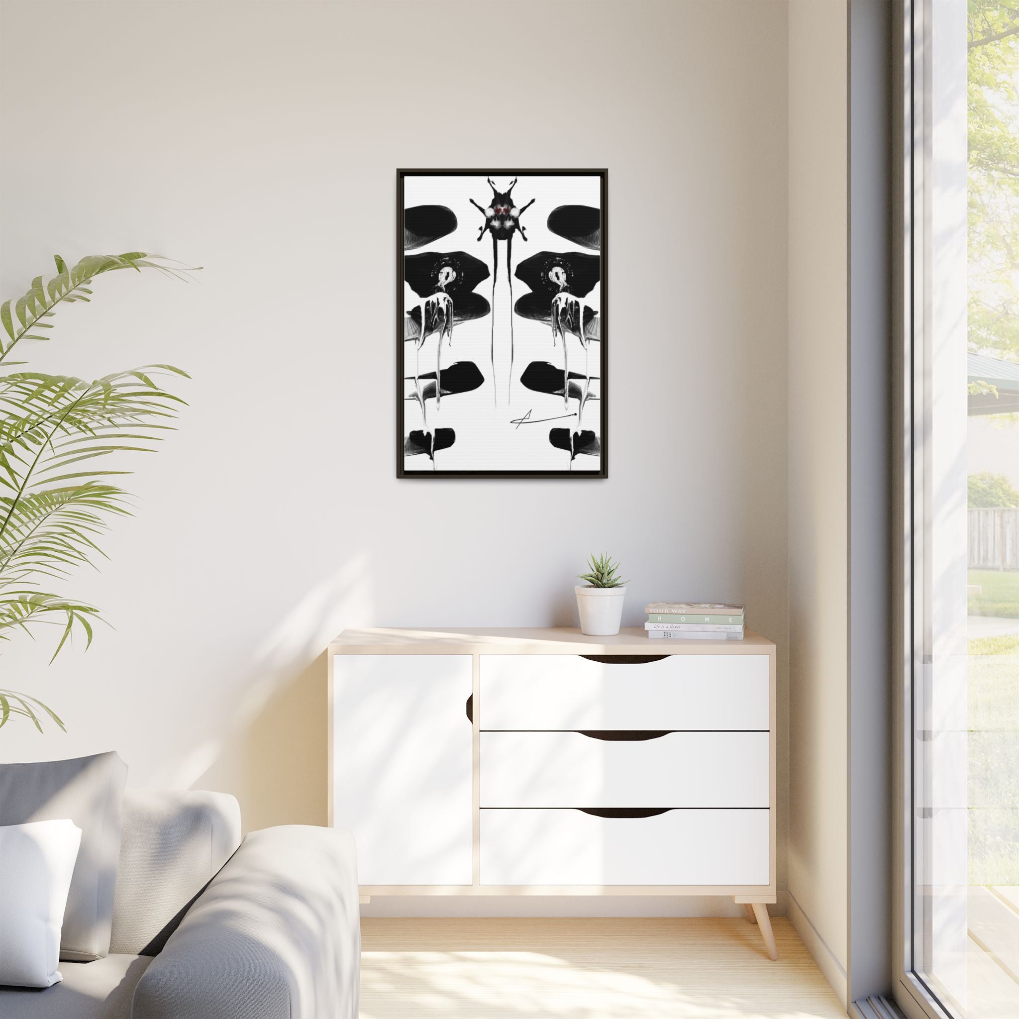 Modern Dark Abstract Canvas Wall Art | Drenching – AbstractsOfficial 24x36 (vertical)