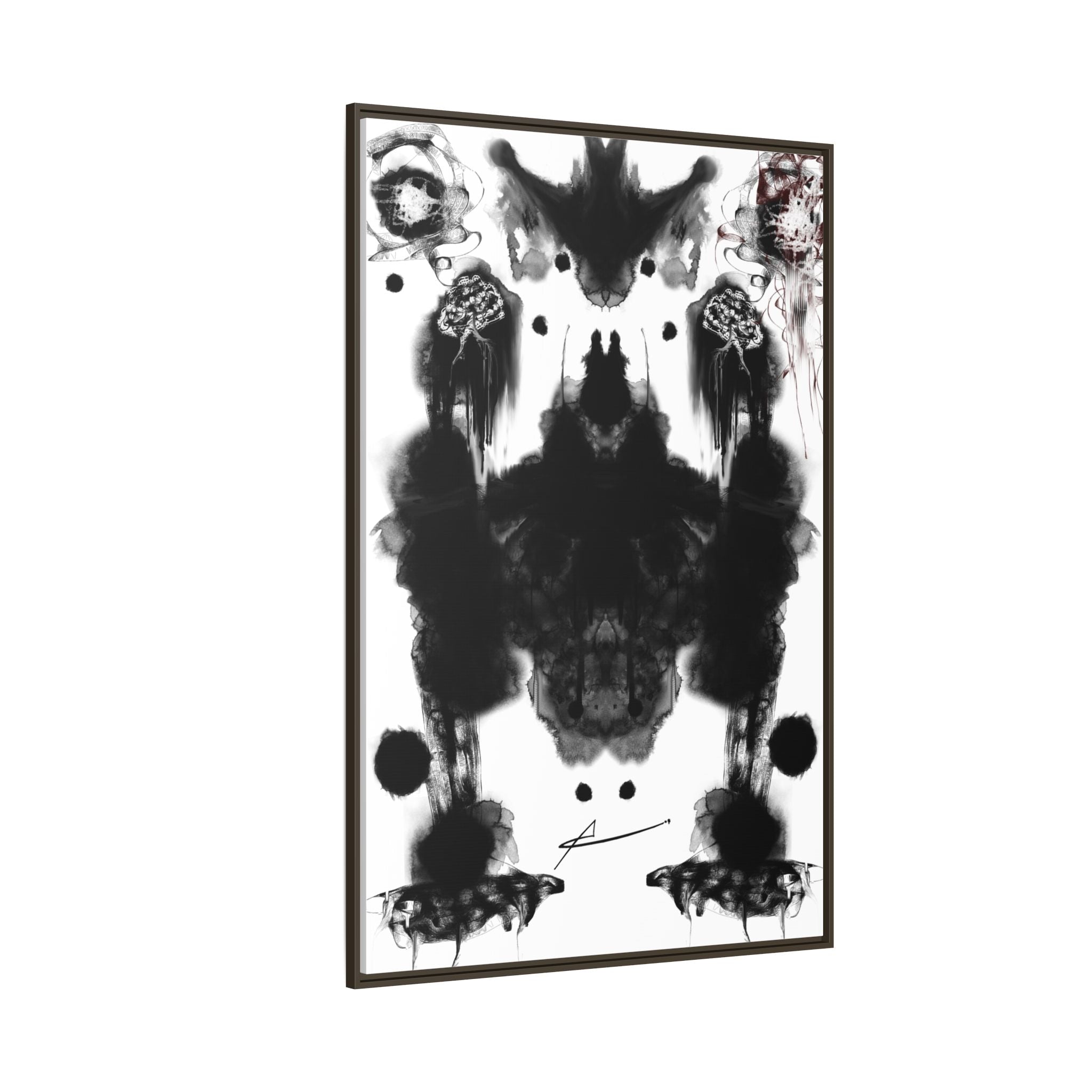 Rorschach-inspired Abstract Canvas Wall Art | In Front – AbstractsOfficial 40 x 60 (Vertical)