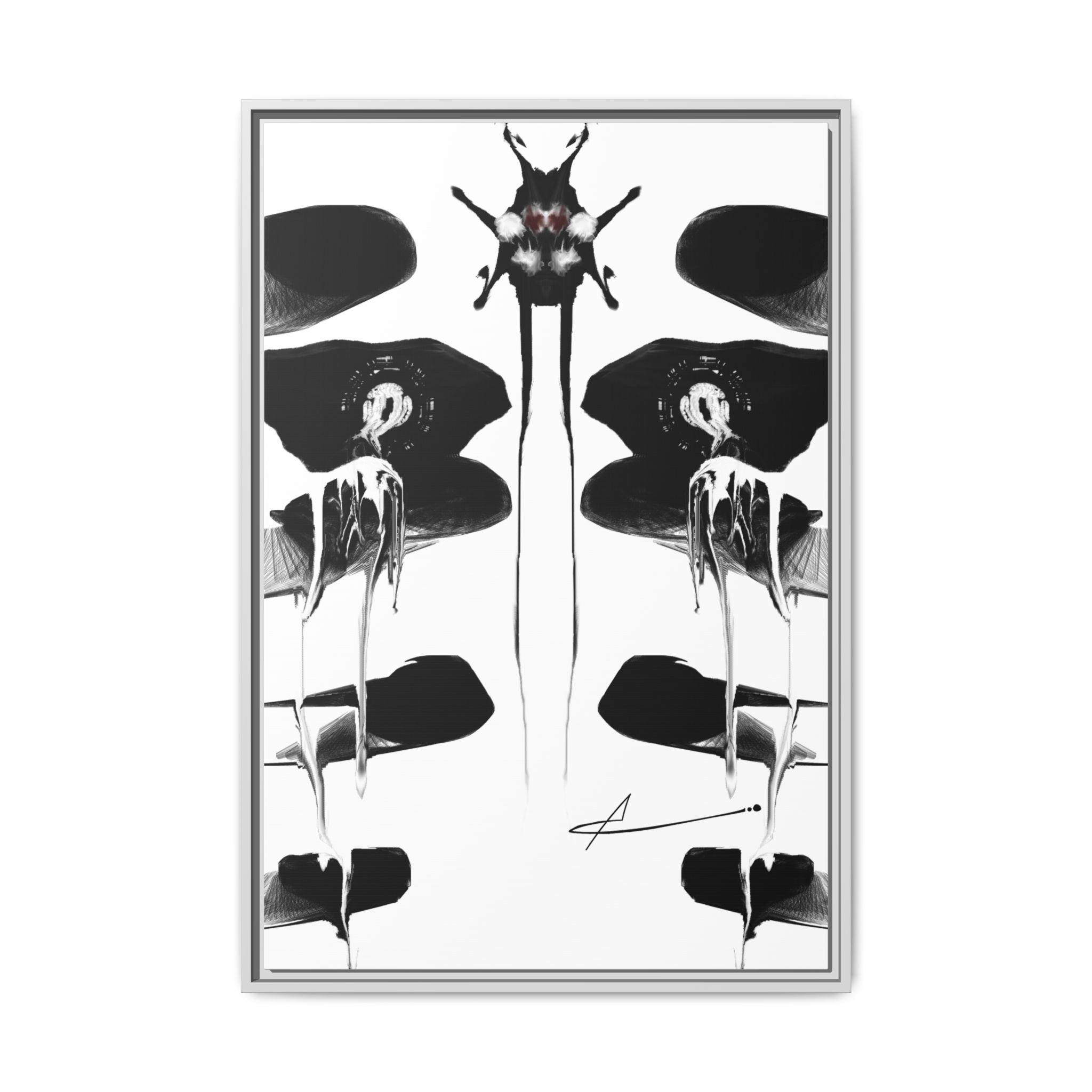 Modern Dark Abstract Canvas Wall Art | Drenching – AbstractsOfficial 24x36 (vertical)