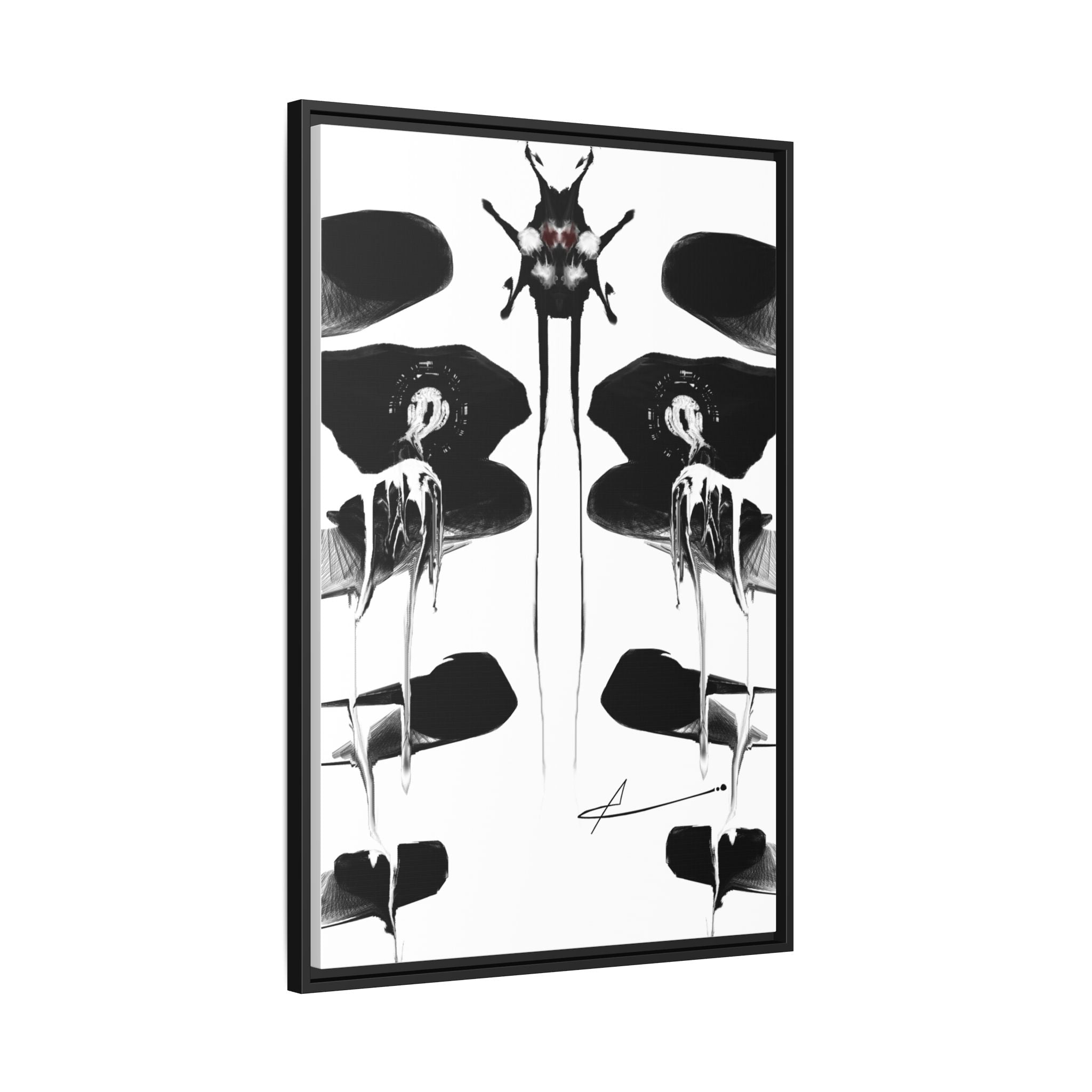 Modern Dark Abstract Canvas Wall Art | Drenching – AbstractsOfficial 24x36 (vertical)