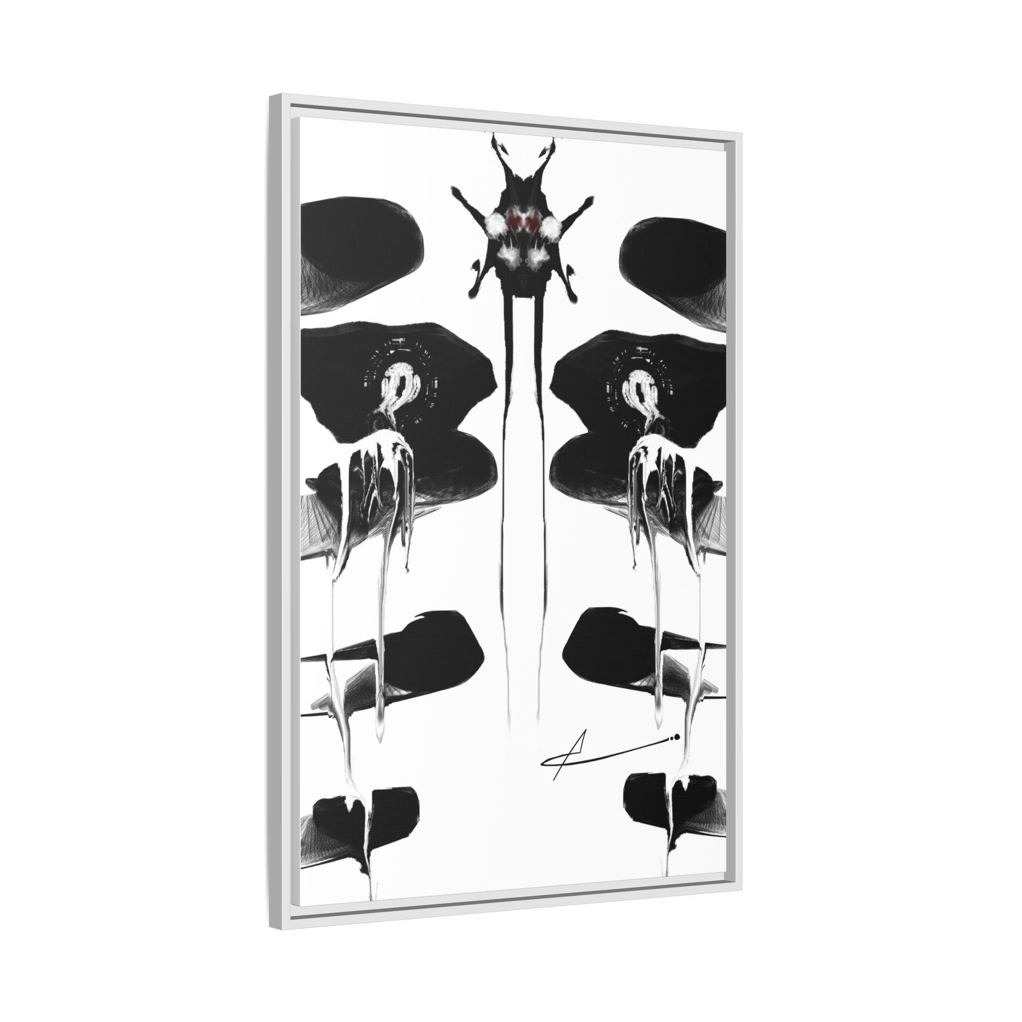 Modern Dark Abstract Canvas Wall Art | Drenching – AbstractsOfficial 24x36 (vertical)