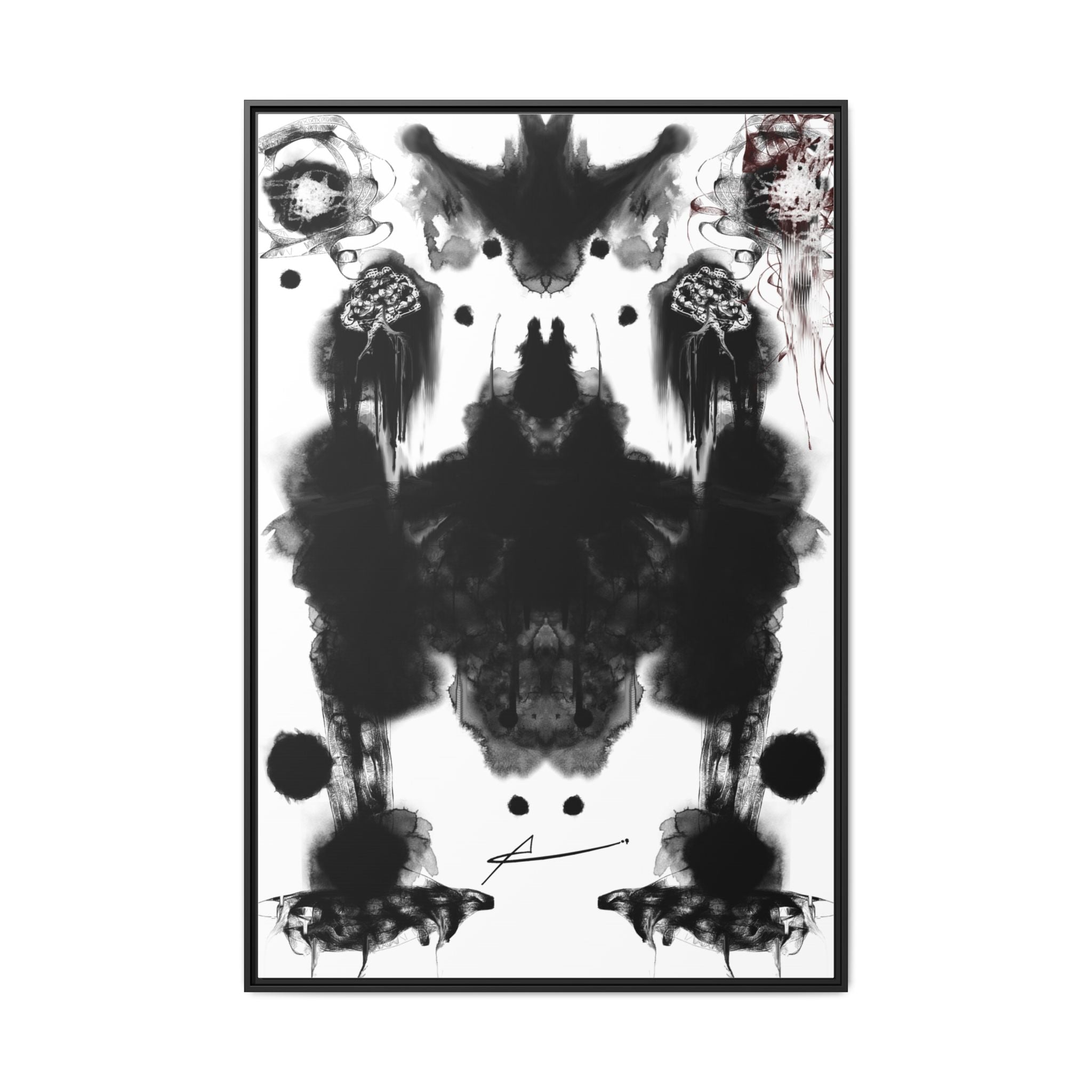 Rorschach-inspired Abstract Canvas Wall Art | In Front – AbstractsOfficial 40 x 60 (Vertical)
